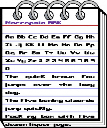 Macropsia (BRK) Regular animated font preview Macropsia (BRK) Regular animated font preview