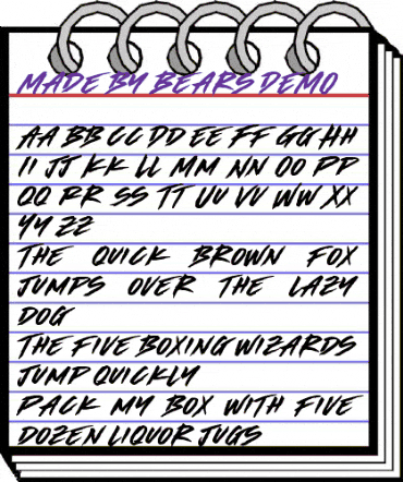 Made by Bears DEMO Regular animated font preview Made by Bears DEMO Regular animated font preview