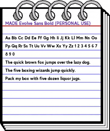 MADE Evolve Sans Bold animated font preview MADE Evolve Sans Bold animated font preview