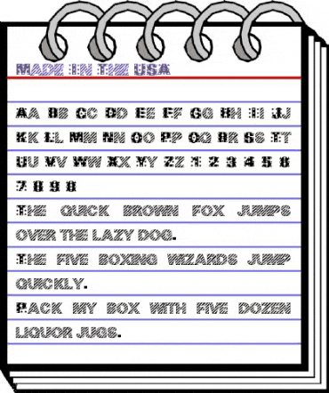 Made In The USA Normal animated font preview Made In The USA Normal animated font preview