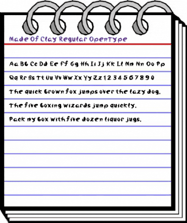 Made Of Clay Regular animated font preview