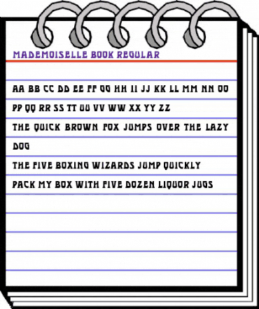 Mademoiselle Book Regular animated font preview