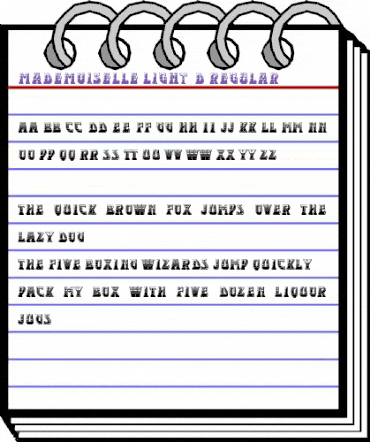 Mademoiselle Light 3D Regular animated font preview Mademoiselle Light 3D Regular animated font preview