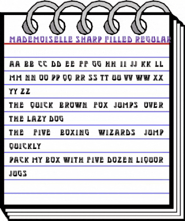 Mademoiselle Sharp Filled Regular animated font preview