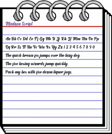 Madison Script Regular animated font preview Madison Script Regular animated font preview