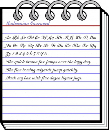 Madisonian Engraved animated font preview Madisonian Engraved animated font preview