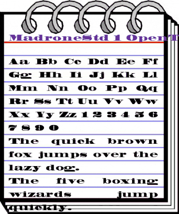 Madrone Std Regular animated font preview Madrone Std Regular animated font preview