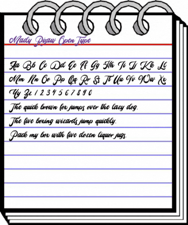 Mady Risaw Regular animated font preview