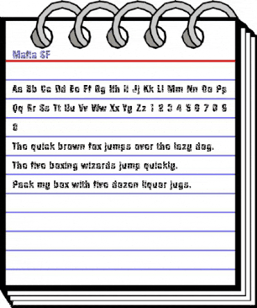 Mafia SF Bold animated font preview