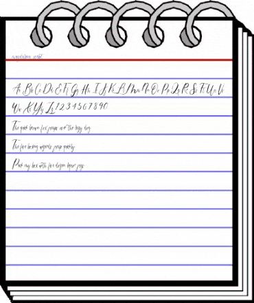 magdalena script Regular animated font preview