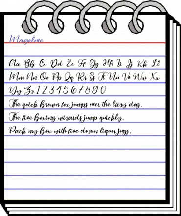 Magelove Regular animated font preview