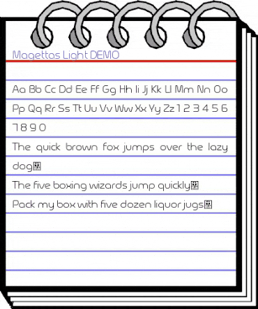 Magettas DEMO Light Regular animated font preview