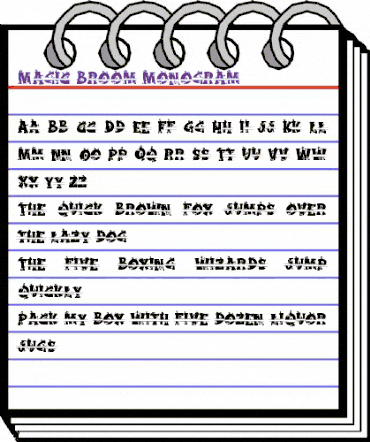 Magic Broom Monogram Regular animated font preview