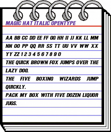 Magic Hat Italic animated font preview