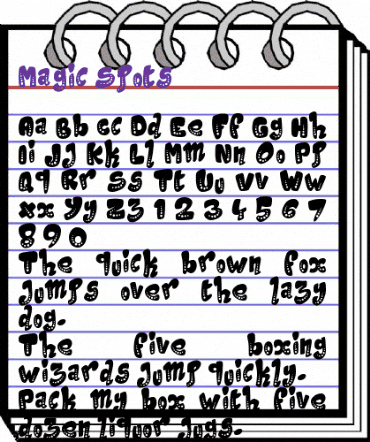 Magic Spots Regular animated font preview