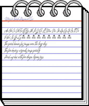 Magic Touch Personal Use Regular animated font preview