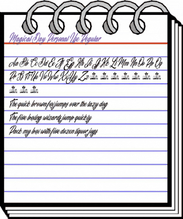 Magical Day Personal Use Regular animated font preview