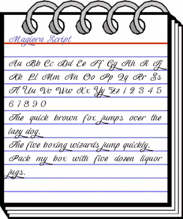 Magiera Script animated font preview