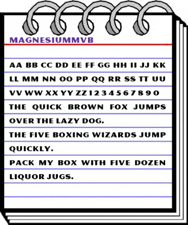 MagnesiumMVB Roman animated font preview