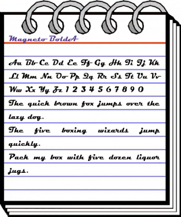 Magneto BoldA animated font preview