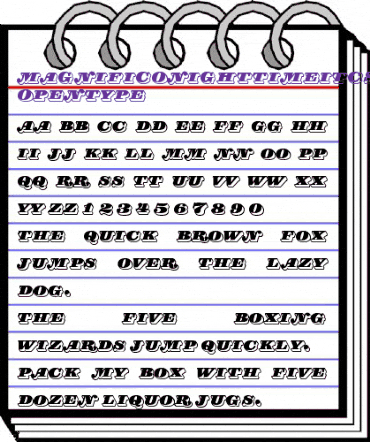 Magnifico Nighttime ITC Std Regular animated font preview