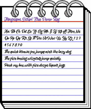 Magnison Script Free Demo Regular animated font preview