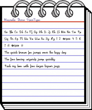 Magnola Regular animated font preview