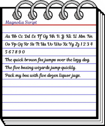 Magnolia Script Regular animated font preview Magnolia Script Regular animated font preview