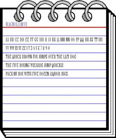 MagnoliaMVB Roman animated font preview