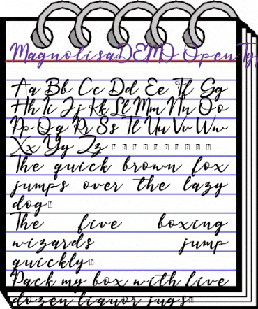 Magnolisa DEMO Regular animated font preview