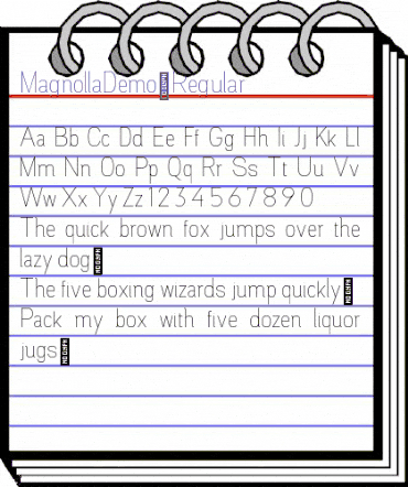 Magnolla Demo Regular animated font preview
