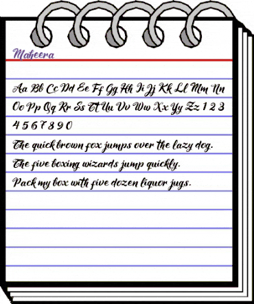 Maheera Maheera animated font preview