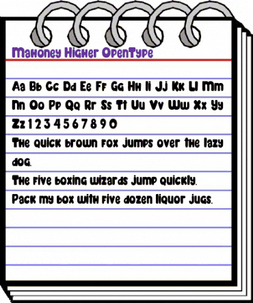 Mahoney Higher Regular animated font preview