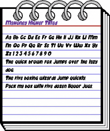 Mahoney Higher Tilted Italic animated font preview Mahoney Higher Tilted Italic animated font preview