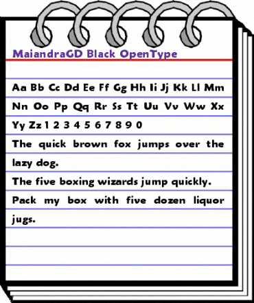 Maiandra Black animated font preview Maiandra Black animated font preview