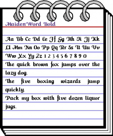 MaidenWord Bold animated font preview MaidenWord Bold animated font preview