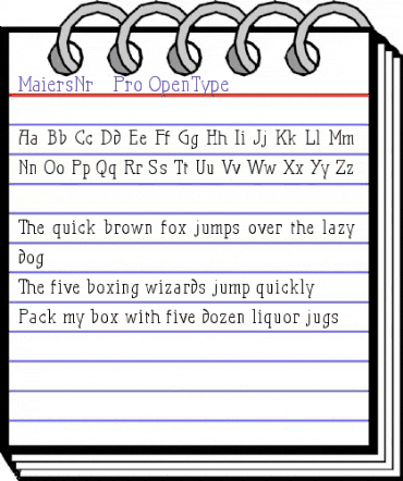 Maiers Nr.21 Pro Regular animated font preview