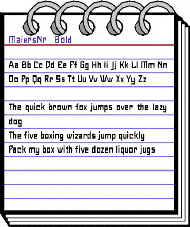 MaiersNr8 Bold animated font preview