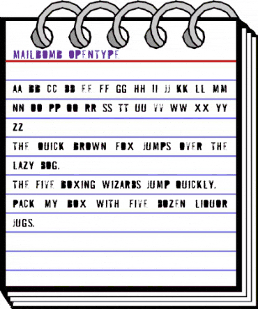 MailBomb Regular animated font preview MailBomb Regular animated font preview