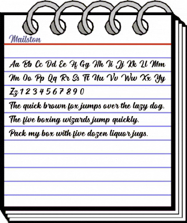 Mailston Regular animated font preview Mailston Regular animated font preview