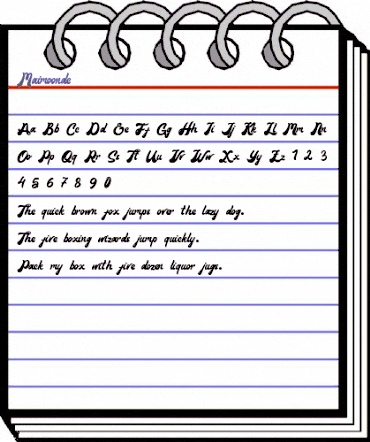 Maimoonde Regular animated font preview