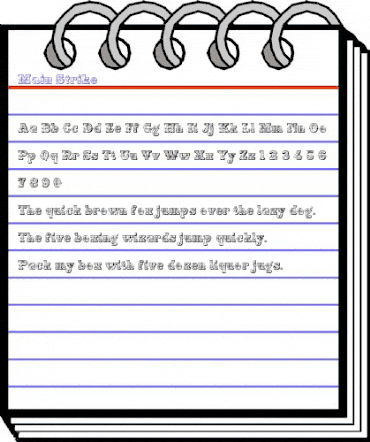 Main Strike Regular animated font preview