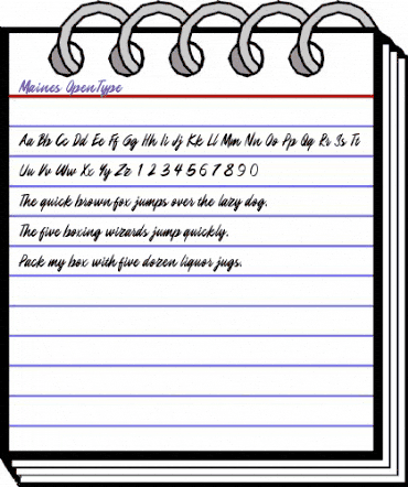 Maines Regular animated font preview