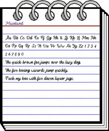 Mainland Regular animated font preview