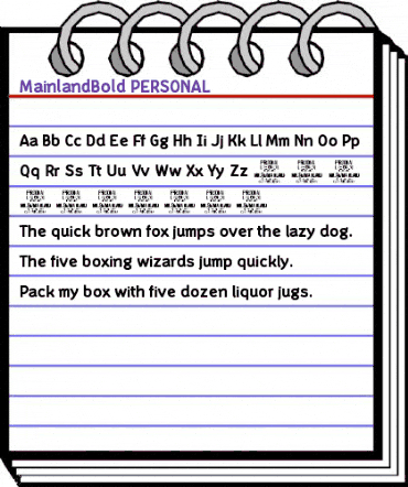 Mainland PERSONAL Bold animated font preview Mainland PERSONAL Bold animated font preview