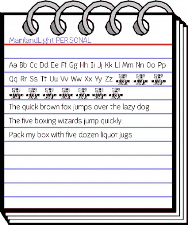 Mainland PERSONAL Light animated font preview Mainland PERSONAL Light animated font preview