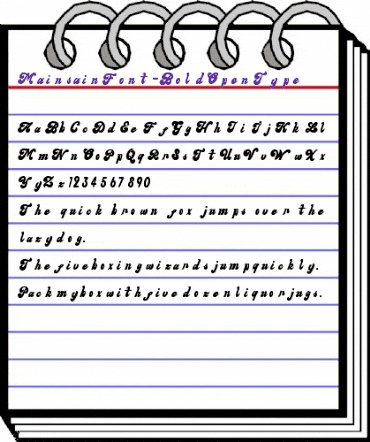 Mainsain Font Bold animated font preview