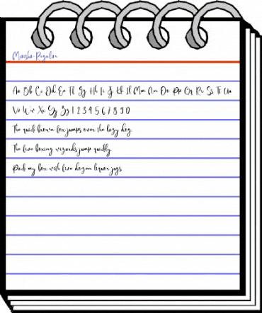 Maisha Regular animated font preview