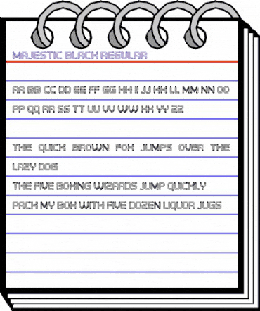 Majestic Black Regular animated font preview