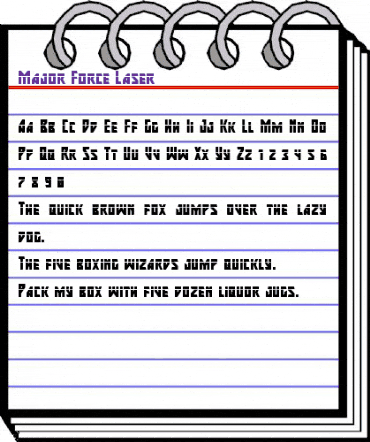 Major Force Laser Regular animated font preview
